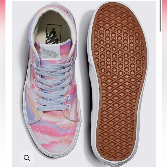 Vans Sk8- Hi Festival Dream High Top Sneakers in Pink, Blue, Orange Tie Dye - Picture 3 of 6